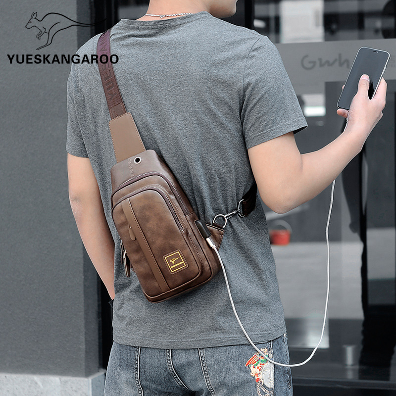Mini Backpack Purse - Tas Dada Portabel untuk Pria Dompet