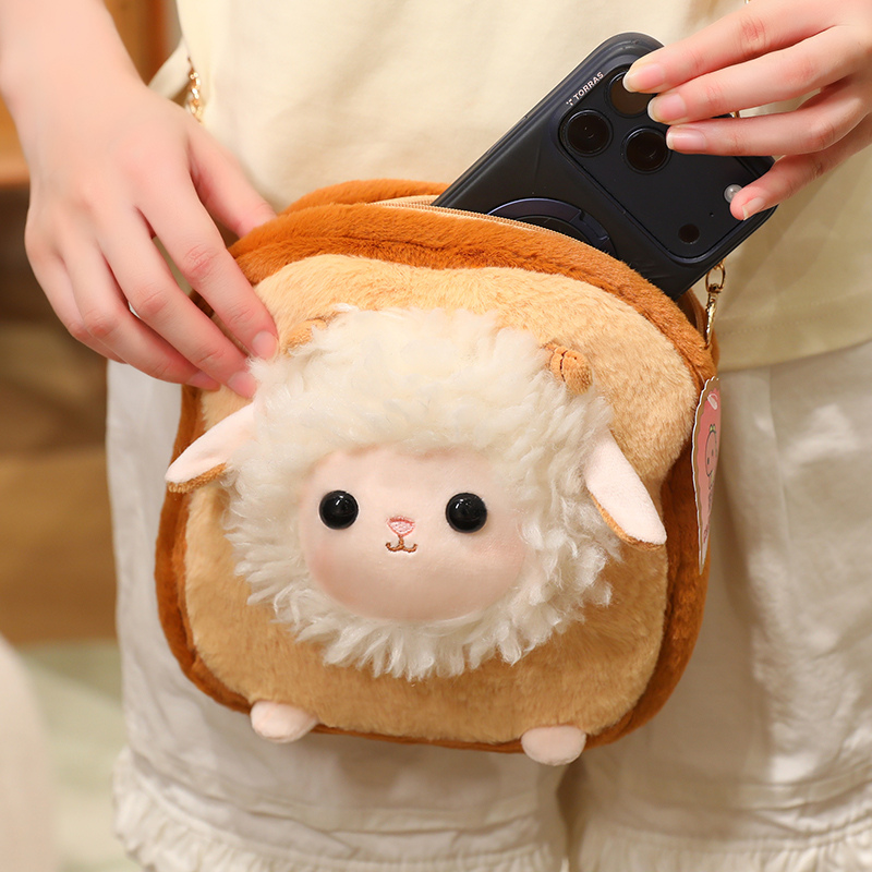 Mini Backpack Purse - Tas Selempang Domba Roti dengan Bahan