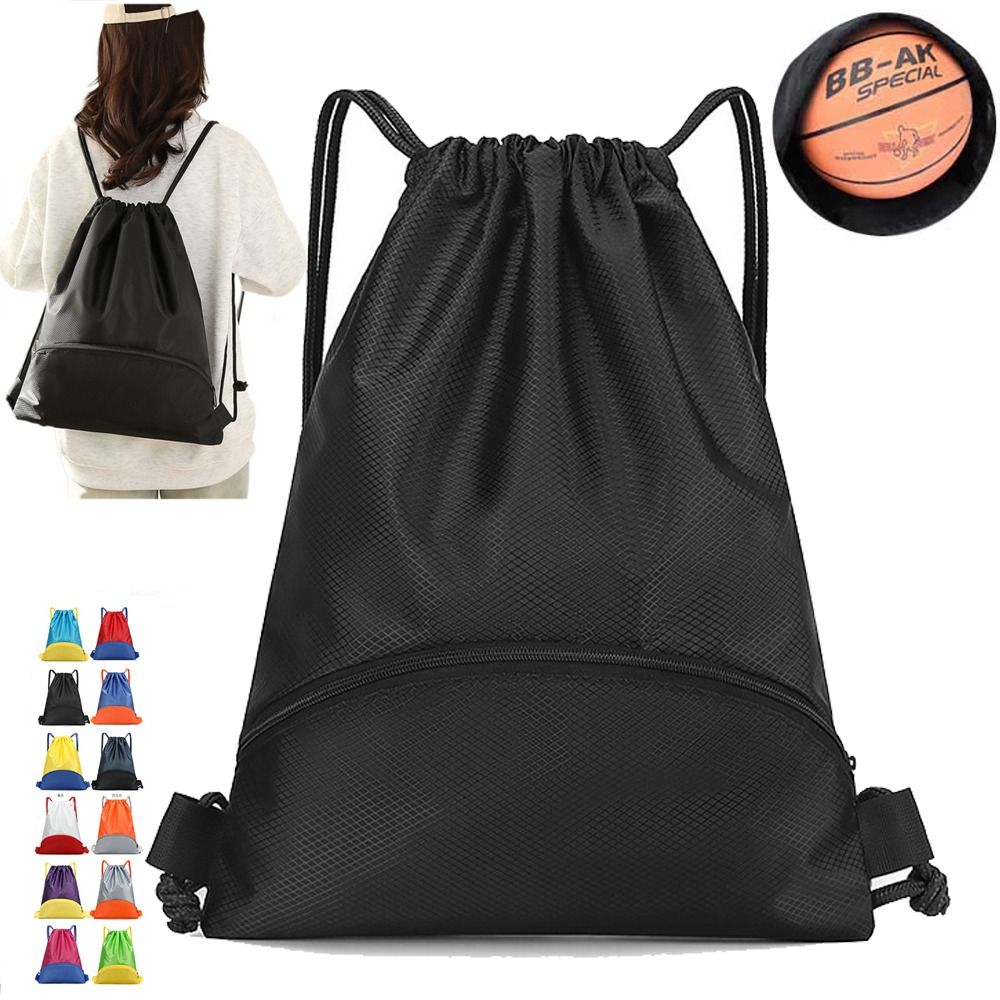 Drawstring Gym Bag - Tas Olahraga Lipat Oxford Tahan Air
